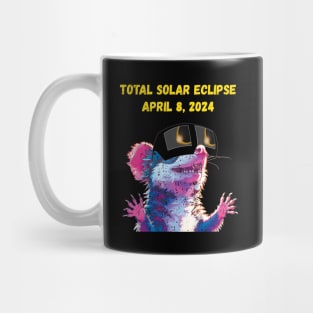 Total Solar Eclipse 2024 Grunge Possum Mug